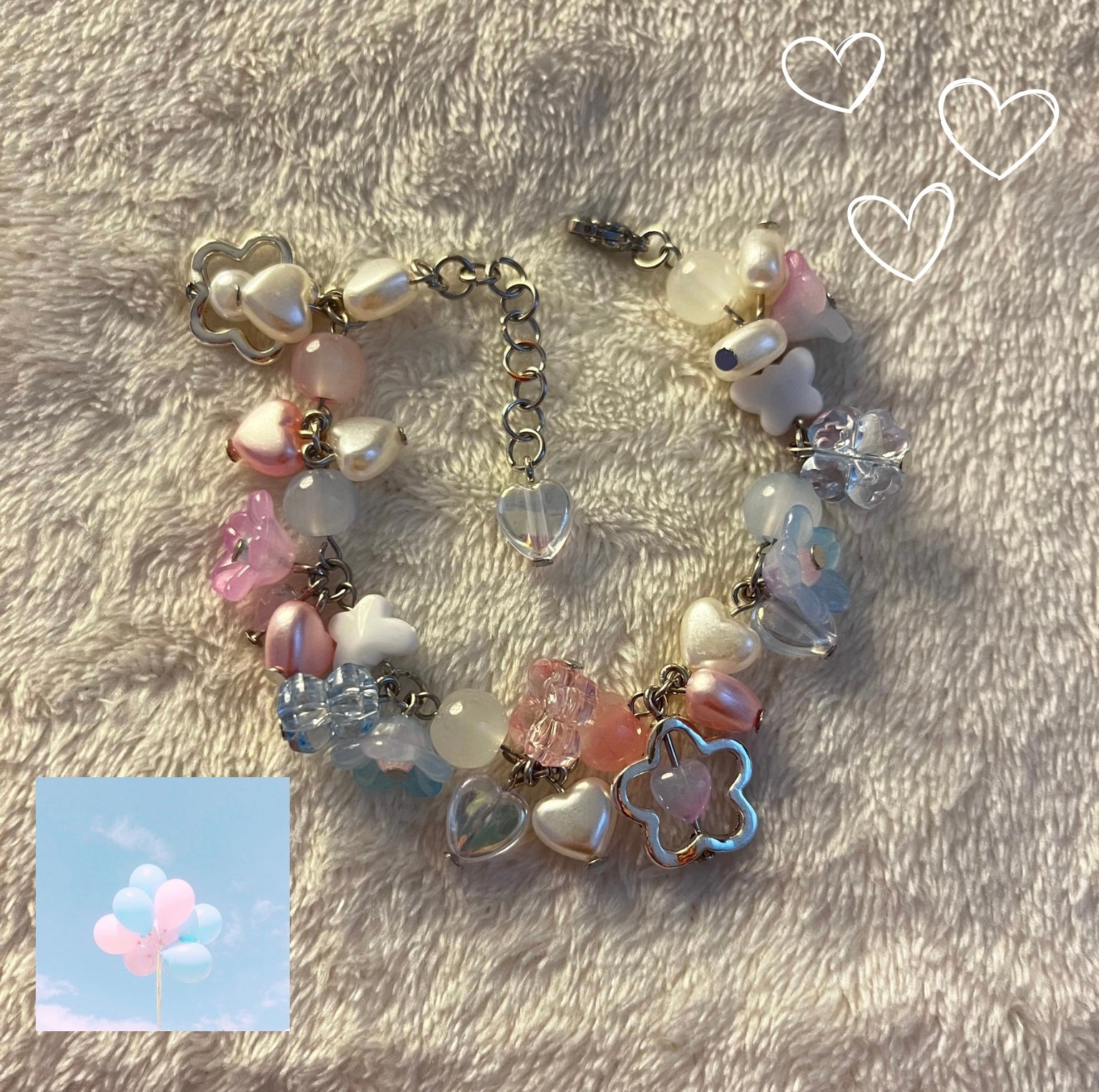 Cotton Candy Cluster Bracelet